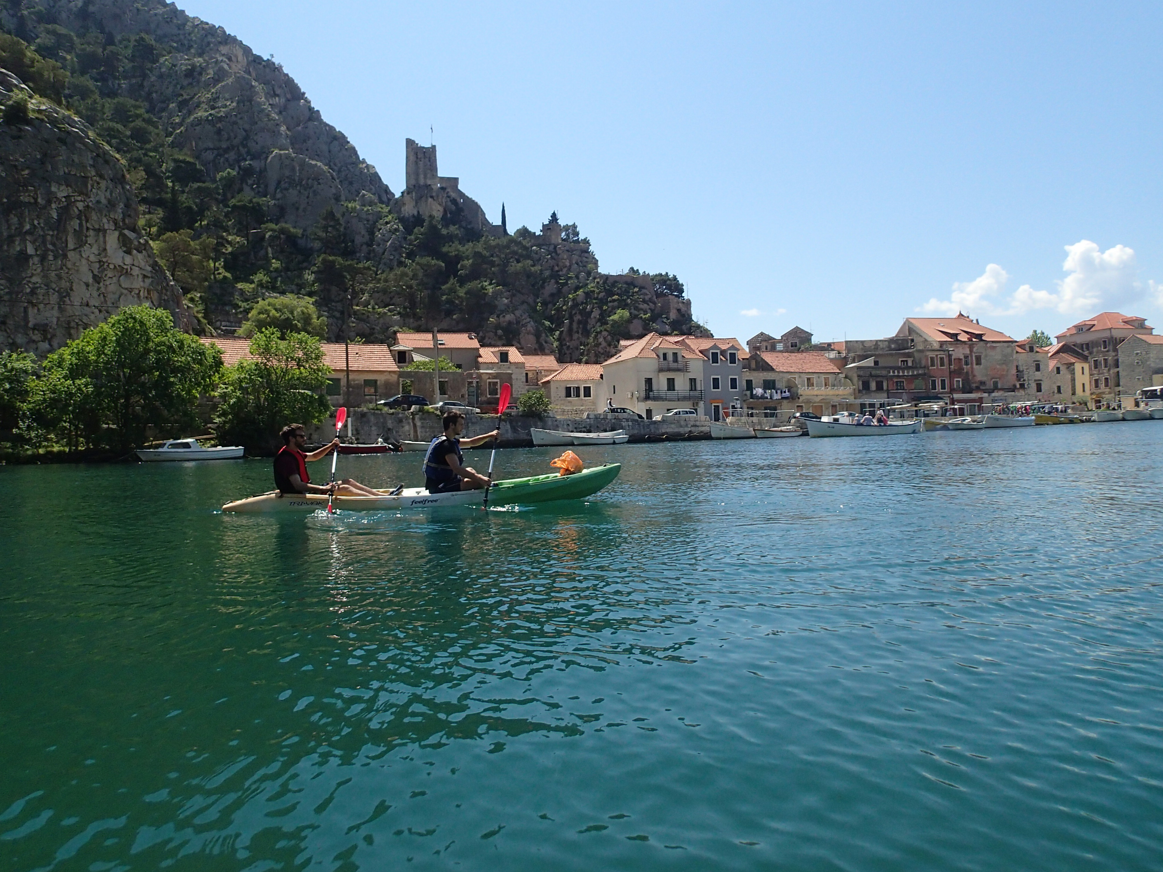 Kayaking from the river to the Sea