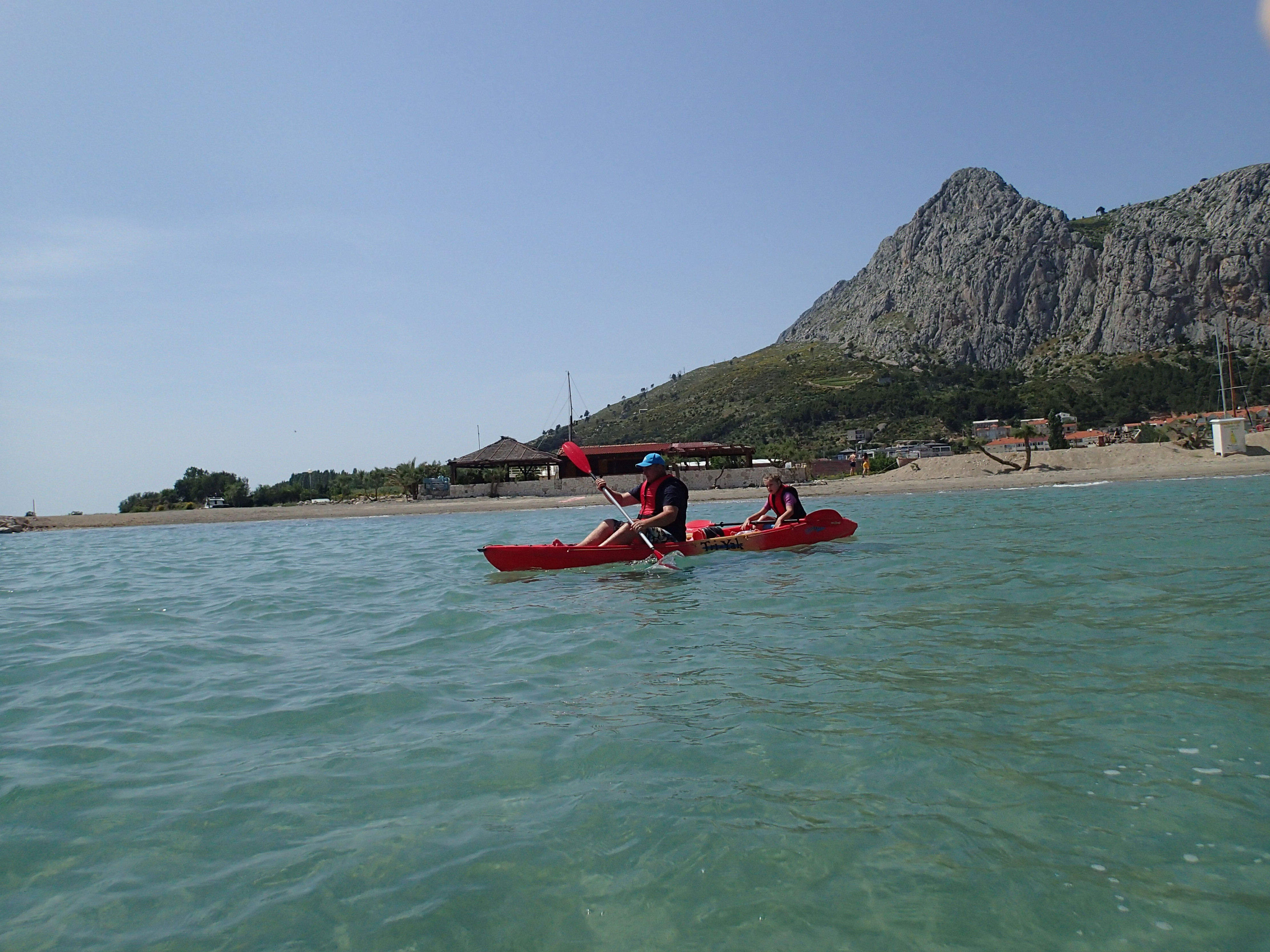 Kayaking from the river to the Sea