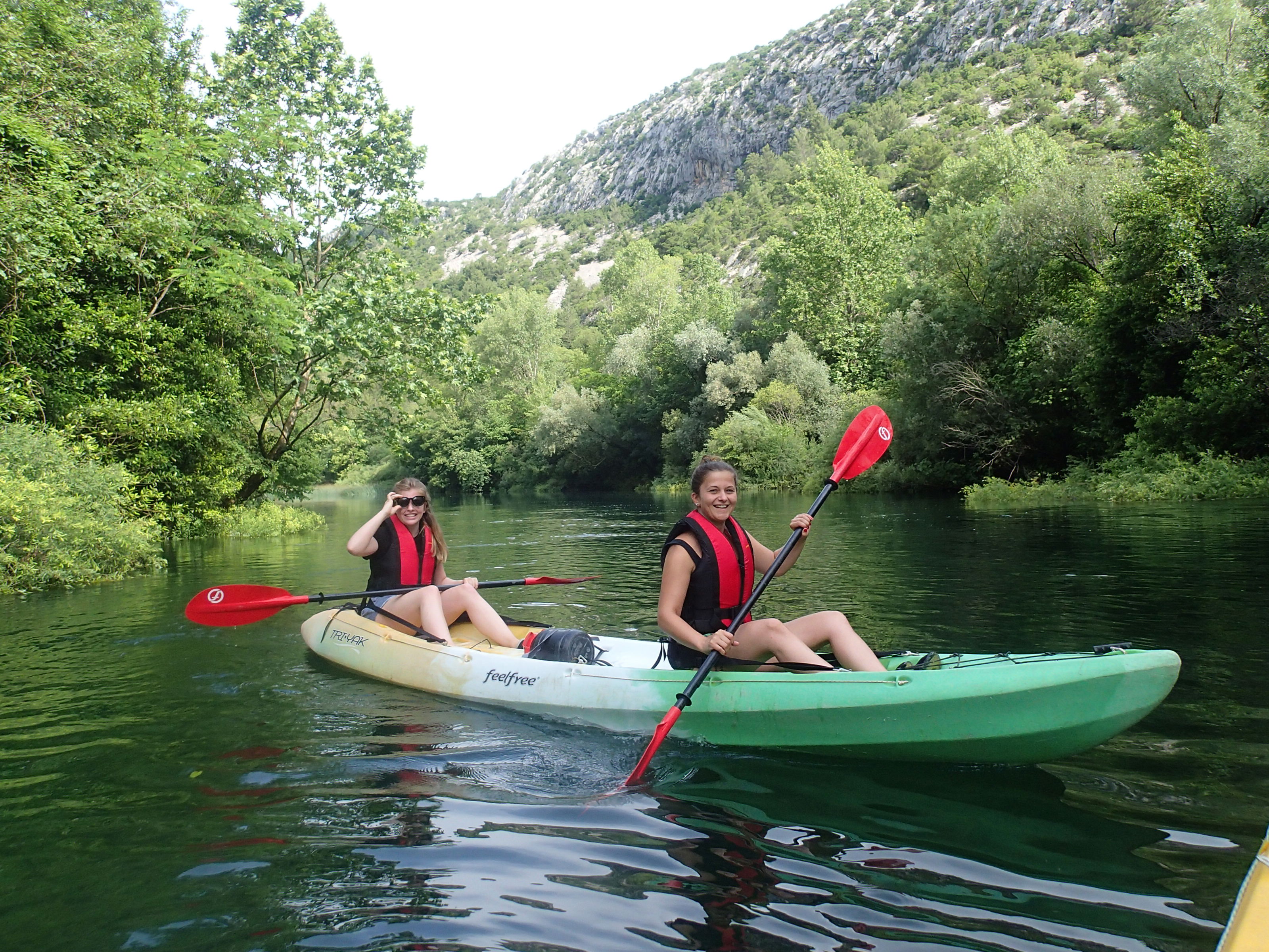 Kayaking from the river to the Sea