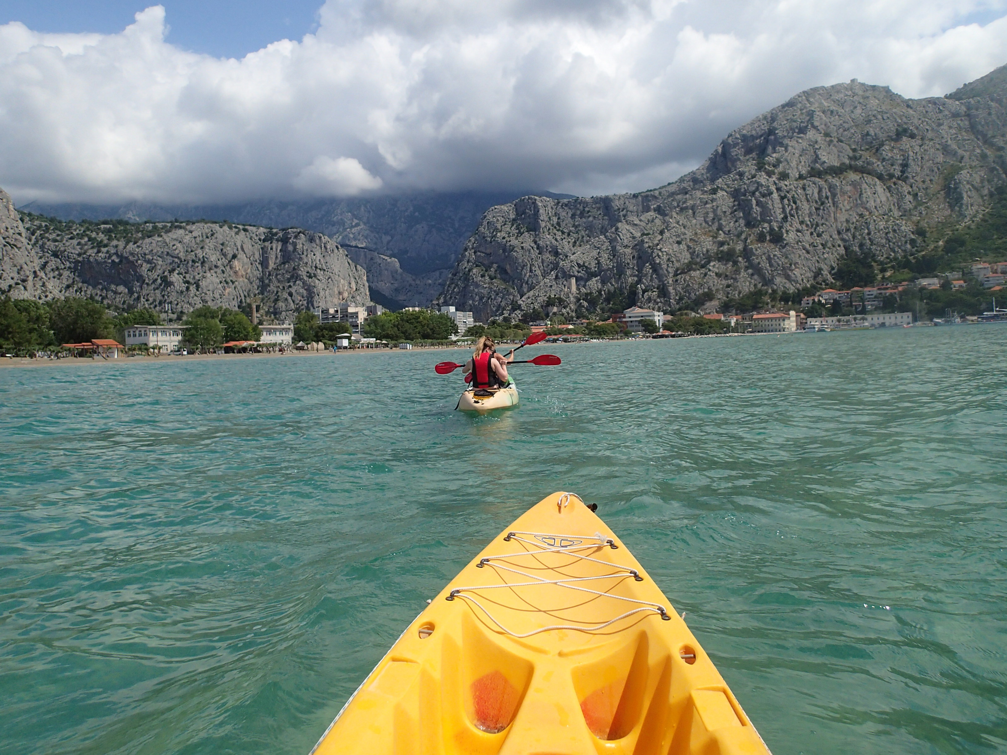 Kayaking from the river to the Sea